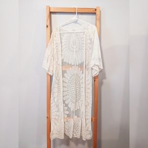 Rebellion White Lace Kimono Cardigan